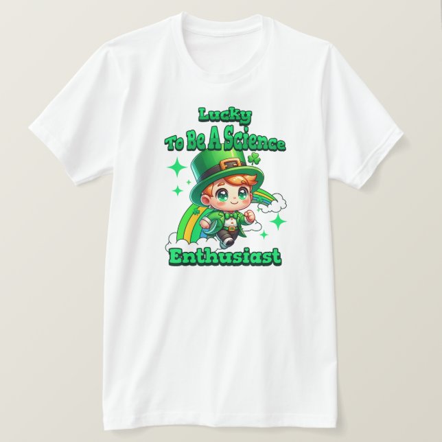T-shirt Heureux passionnés de science Saint Patrick (Design devant)