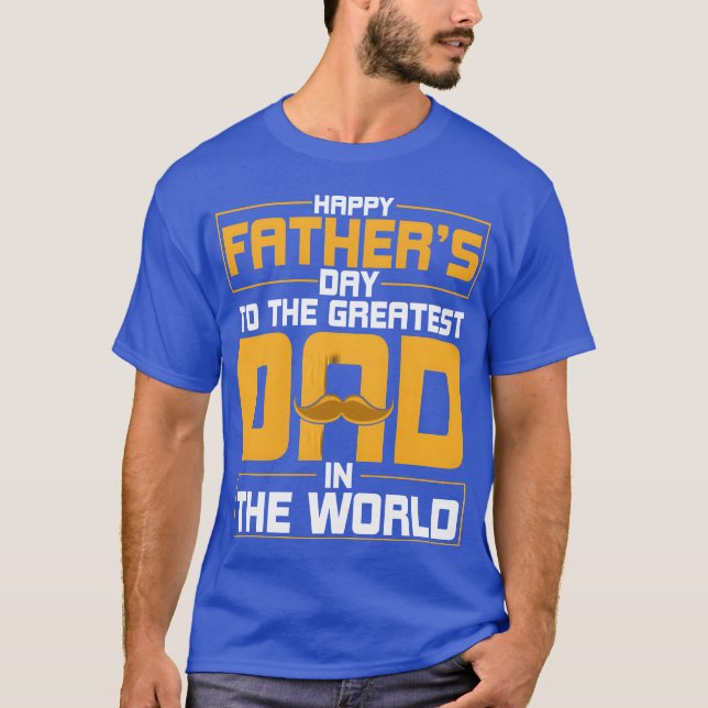 T-shirt Heureux Père de Dayohe Plus grand papa Mens Père g (Devant)