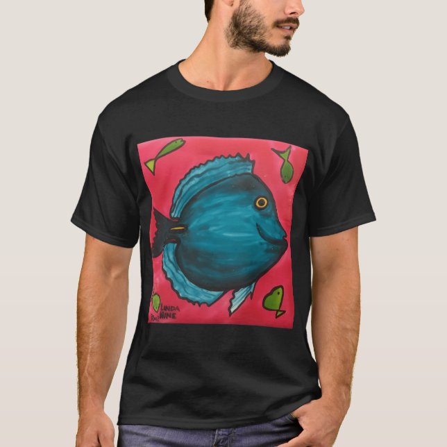 T-shirt Heureux Poisson Bleu (Devant)