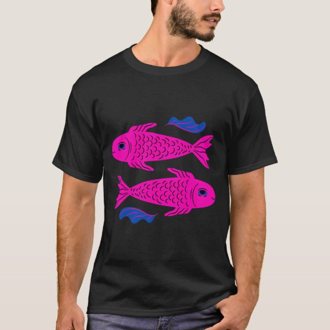 T-shirt Heureux Poisson Rose (Devant)