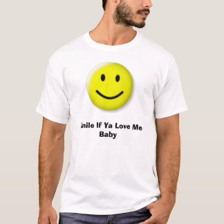 T-shirt heureux, sourire si vous m'aimez bébé