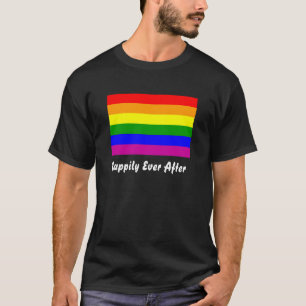 T-shirt Heureux toujours après/Mariage gay