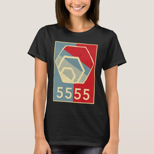 T-shirt HEX Crypto by Richard Heart  5555 Days HEX Staking (Devant)