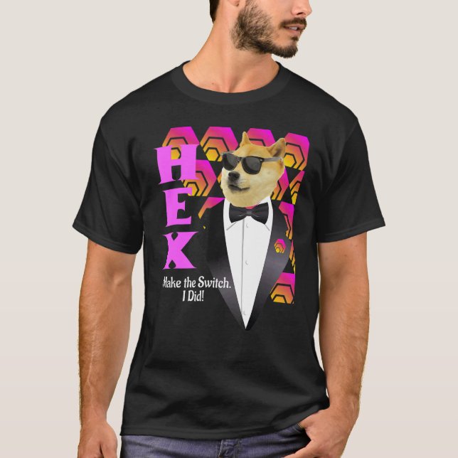 T-shirt Hex Hexican Cryptomonnaie Bitcoin Pulsechain (Devant)