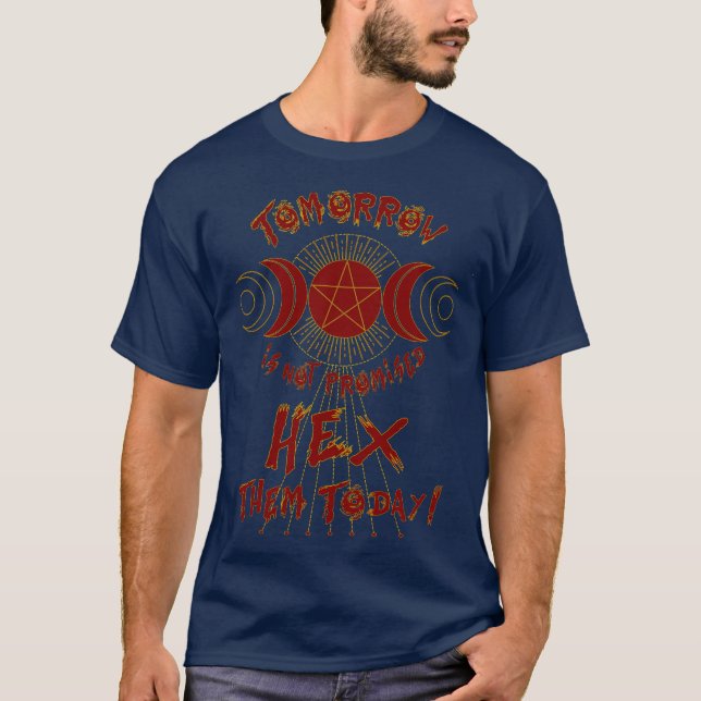 T-shirt Hex Them Today Une sorcière céleste les maudit auj (Devant)