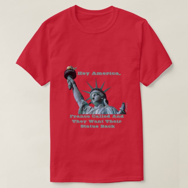 T-shirt Hey America (Lady Liberty) - Une chemise MisterP (Design devant)