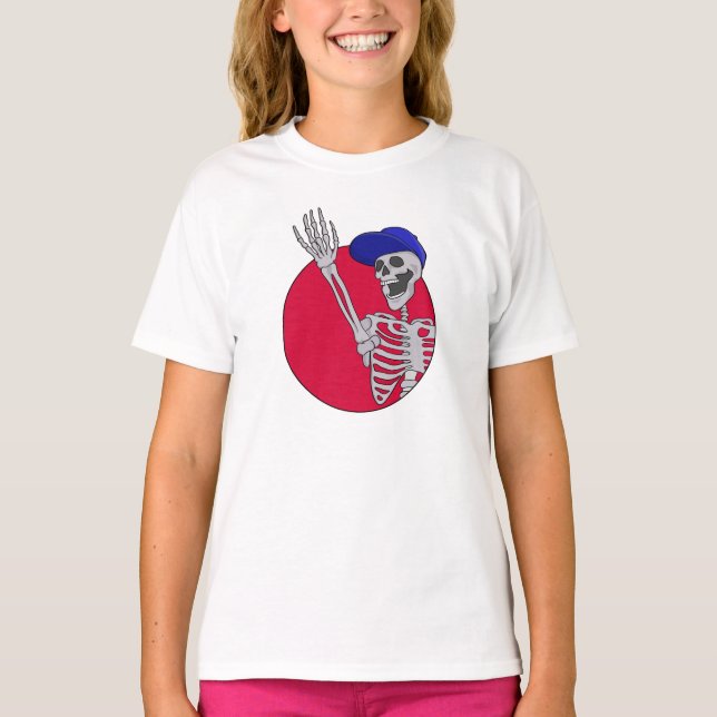 T-shirt Hey Amis Cool et drôle Squelette (Devant)