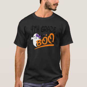 T-shirt Hey Boo 4e année Boo Girl école pour enfants Hallo