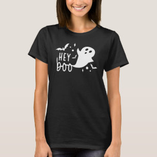 T-shirt Hey Boo Cute Ghost Saison Éffrayante Pumkin Boo Cr