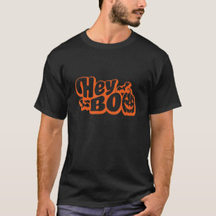 T-shirt Hey Boo Cute Halloween Ghost Citrouille Boo Hommes