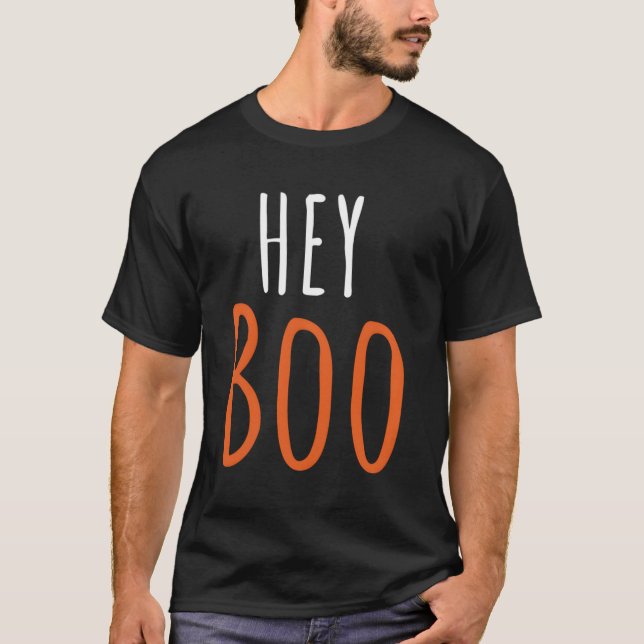 T-shirt Hey Boo Halloween Ghost Boo (Devant)