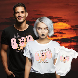 T-shirt Hey Boo mignon Fille Fantôme rose Premier Hallowee