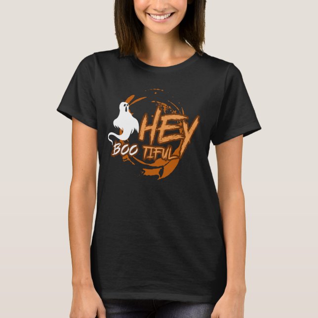 T-shirt Hey boo-tiful - Halloween Ghost (Devant)