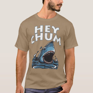 T-shirt Hey Chum, Drôle, Requin, Par Yoraytees