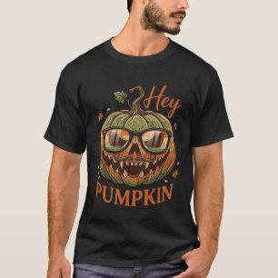 T-shirt Hey Citrouille Halloween Lanterne Jack Lunettes Mo