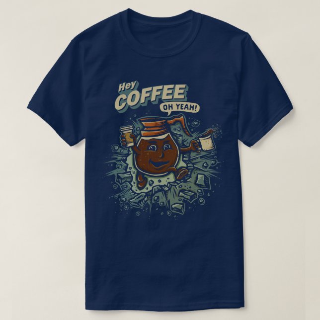 T-shirt Hey Coffee (Design devant)