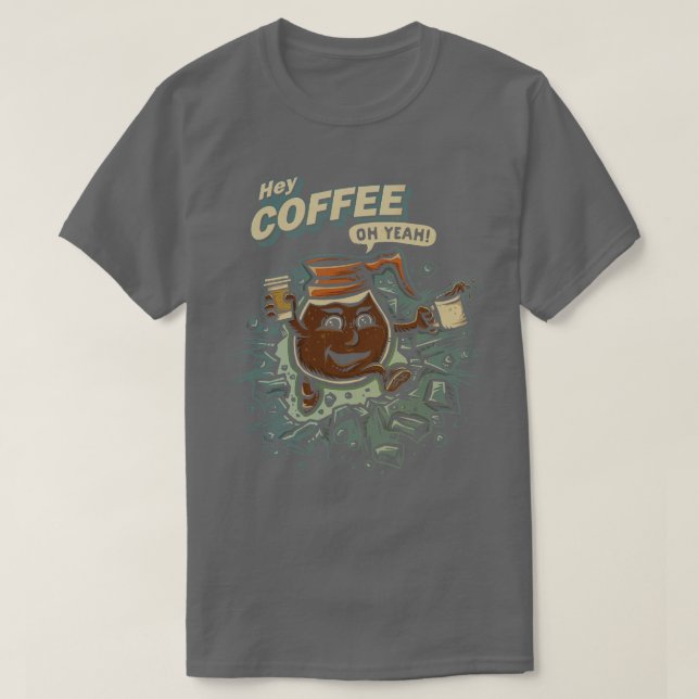 T-shirt Hey Coffee (Design devant)