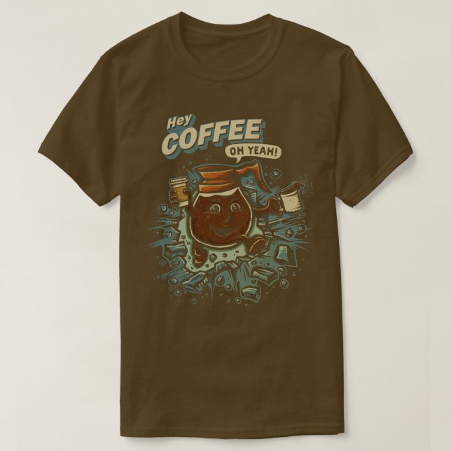 T-shirt Hey Coffee (Design devant)