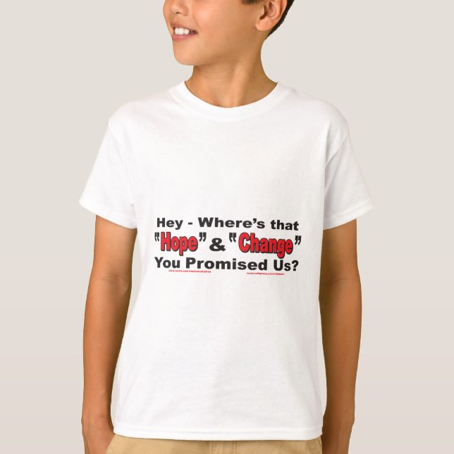 T-shirt Hey—Espoir et changement (Devant)