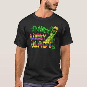T-shirt Hey femme de chance flip phone Jour de la Saint Pa