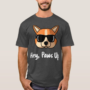 T-shirt Hey Monte Gallois Corgi Chien Maman Papa Papa Dans