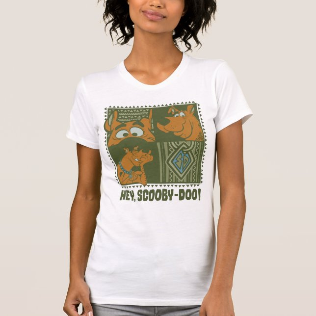 T-shirt Hey Scooby-Doo Carré tribal Graphic (Devant)