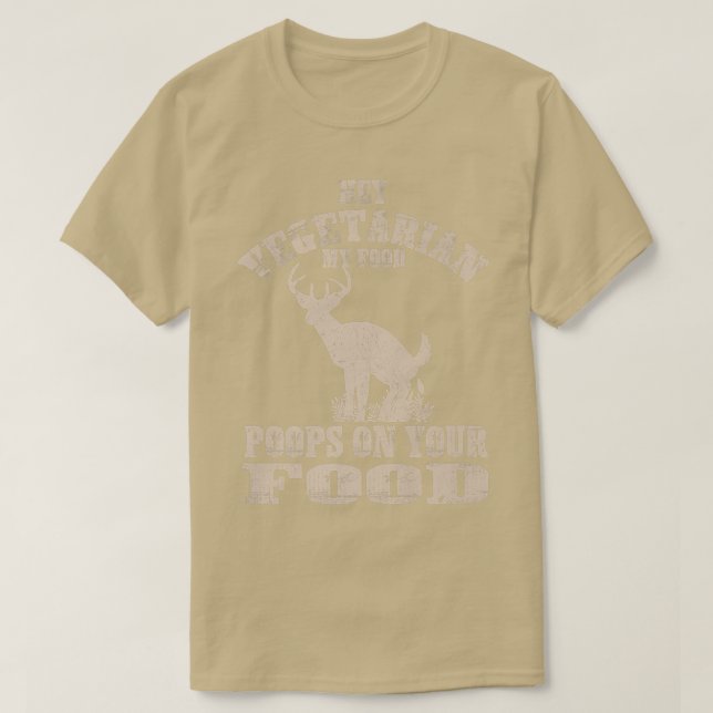 T-shirt Hey Vegetarian Mes Poops De Nourriture Sur Votre N (Design devant)