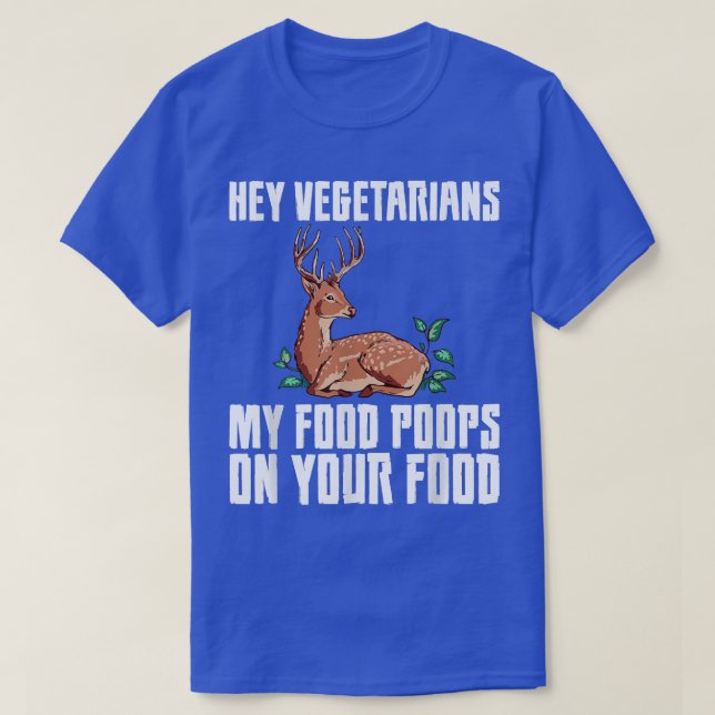 T-shirt Hey Vegetariens Mes Pots De Nourriture Sur Votre N (Design devant)