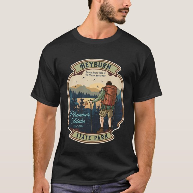 T-shirt Heyburn State Park Plummer Idaho Hiking Camping So (Devant)