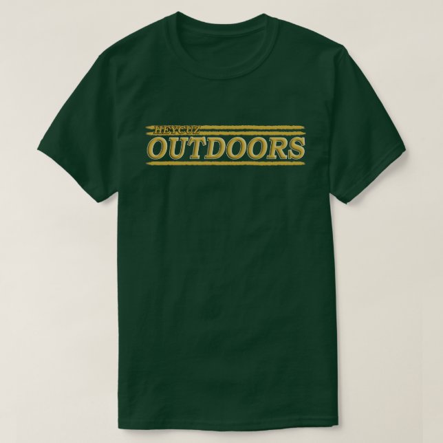 T-shirt HeyCuz En Plein Air Vert Or (Design devant)
