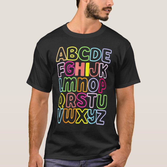 T-shirt Hi Alphabet Back To School Pre K Kindergarten Teac (Devant)