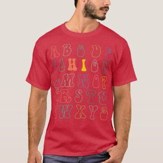 T-shirt Hi Alphabet Retour À L'École Enseignants Funny Pré