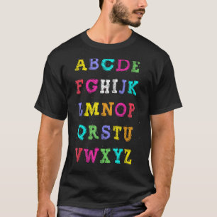 T-shirt Hi Alphabet Retour À L'École Funny PrK Kindergarte