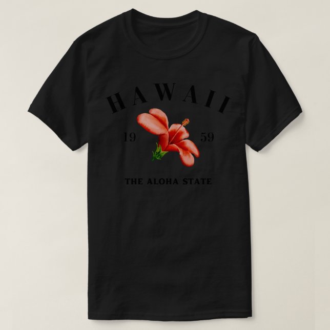 T-shirt Hibiscus d'Hawaï (Design devant)