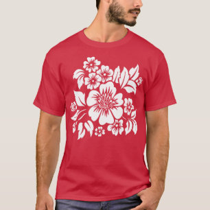 T-shirt Hibiscus Floral Summer CutOut StencilStyle 3 TShir