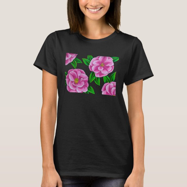 T-shirt Hibiscus rose (Devant)