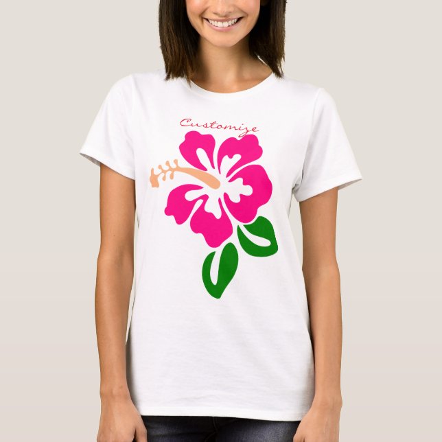 T-shirt Hibiscus rose tropical Thunder_Cove (Devant)
