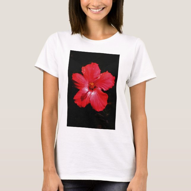 T-shirt Hibiscus rouge (Devant)