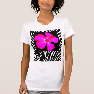 T-shirt Hibiscus sur Zebra Imprimer Débardeur féminin