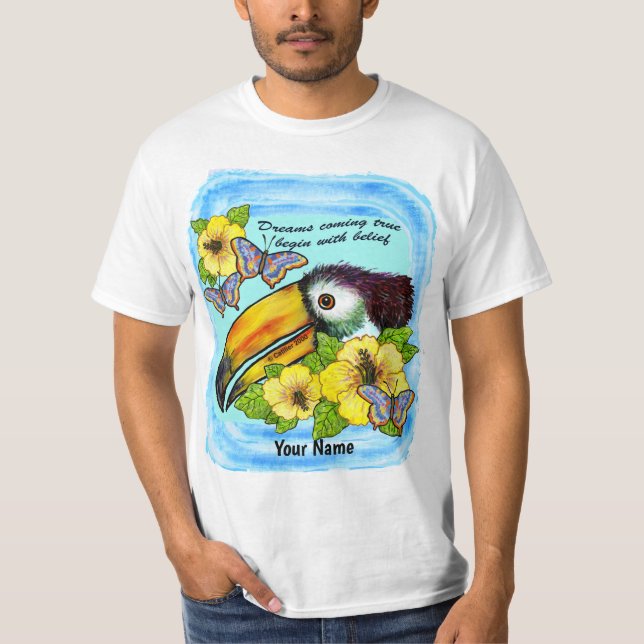 T-shirt Hibiscus Toucan (Devant)