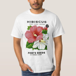 T-shirt Hibiscus Vintage Seed Packet