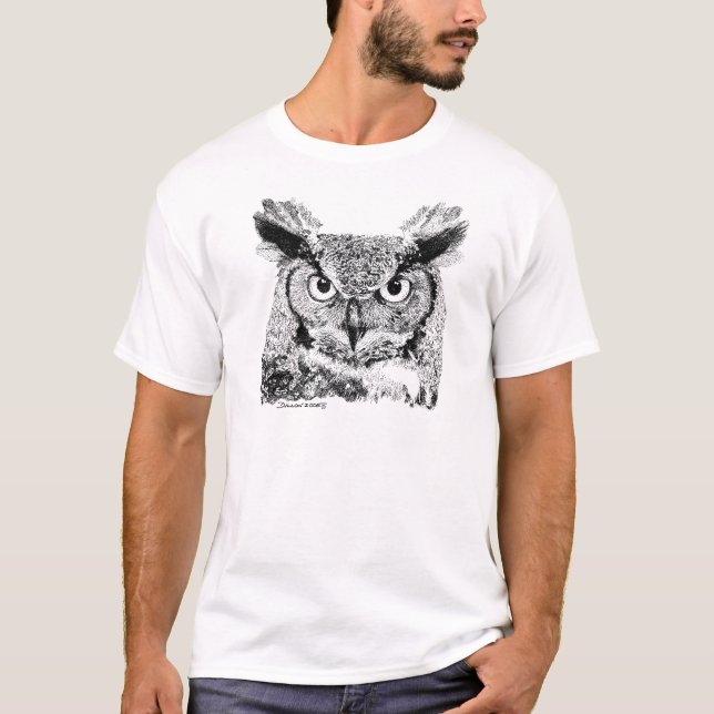 T-shirt Hibou à cornes (Devant)