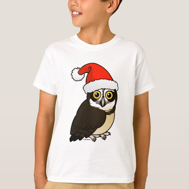 T-shirt Hibou à lunettes de Père Noël (Devant)