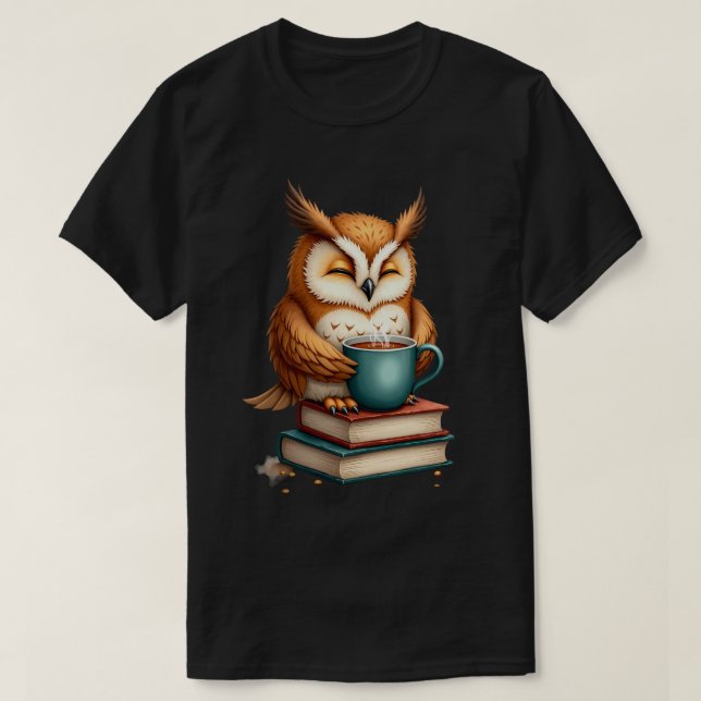 T-shirt Hibou à thé (Design devant)