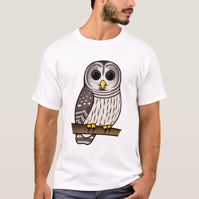 T-shirt Hibou barré de bande dessinée (Devant)