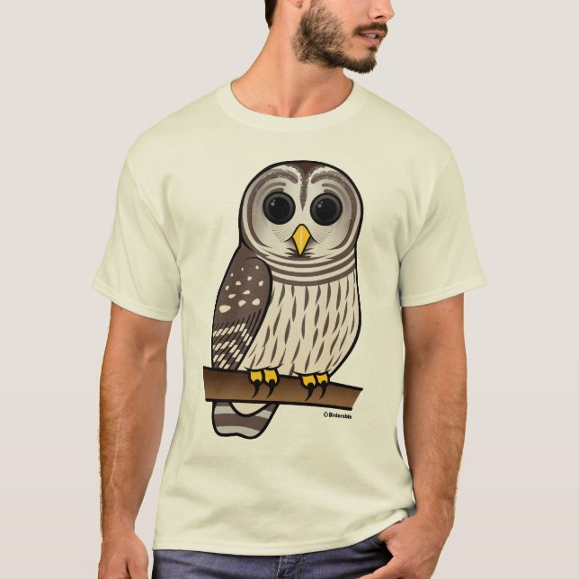 T-shirt Hibou barré de bande dessinée (Devant)