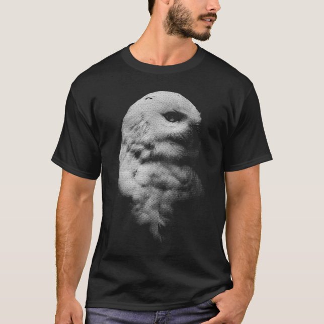 T-shirt hibou blanc (Devant)