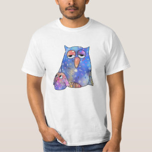 T-shirt Hibou bleu
