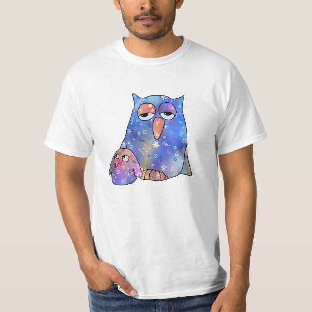 T-shirt Hibou bleu (Devant)