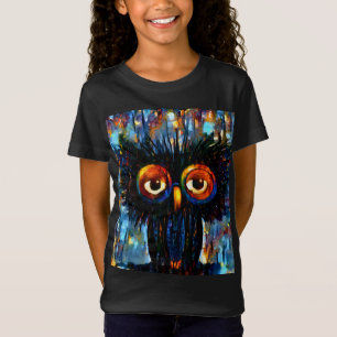 T-shirt hibou brillant et sage